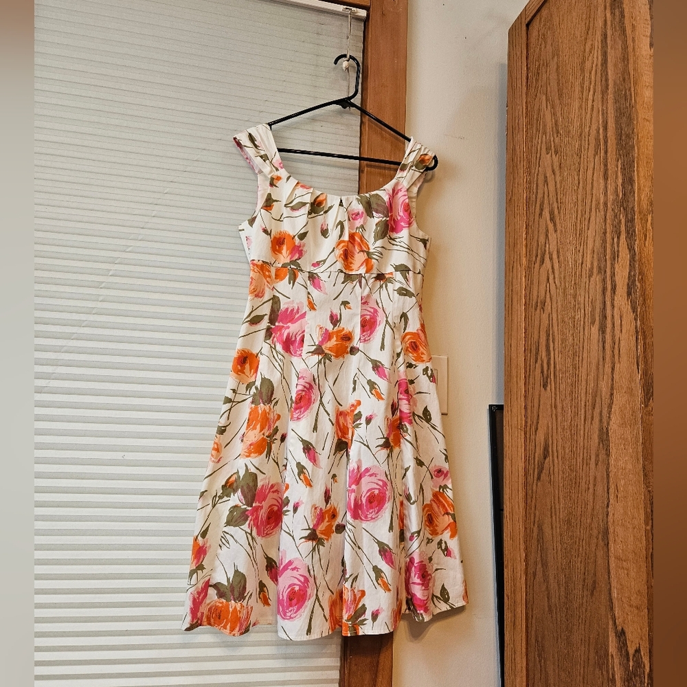 London Times Floral Square Neck Midi Dress Size 10 - Picture 2 of 11